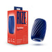 Blue textured Rize Turbine self-lubricating stroker with red packaging highlighting features and design.