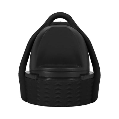 Black Rock Solid EZ Top cap with textured grip and attached lanyard for easy one-handed use and secure closure.
