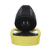 Close-up of Rock Solid EZ Top Medium Yellow cap with textured grip and black flip-top lid.