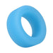 Blue soft silicone glow-in-the-dark cylinder-shaped comfort ring with a smooth finish.