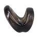 Black translucent flexible performance enhancer ring with a unique U-shaped design for support and elevation.