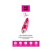 Hot pink Romp Shine clitoral air vibrator with white suction head and icons highlighting 10 intensity levels, waterproof, and magnetic charging.