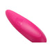 Close-up of the hot pink Romp Shine Pink clitoral air vibrator with smooth, sleek surface and embossed logo.