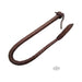 Hand braided genuine leather devil tail whip with loop wrist strap in dark brown, 36-inch length.