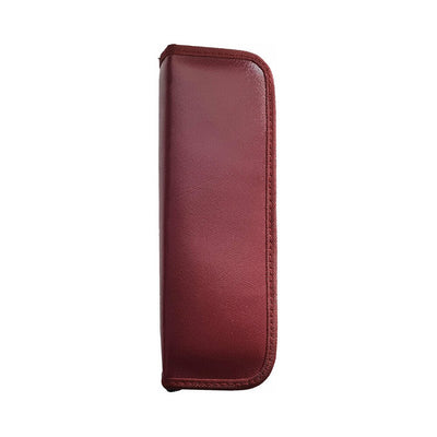 Burgundy leatherette zippered storage case for Rouge Prostate Probe Stainless Steel.