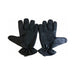 Black genuine leather vampire gloves with small spikes on fingers and elasticated wrists, size XL.