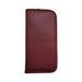 Burgundy leatherette storage pouch with zipper for discreet and safe keeping of personal items.