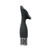 Black silicone Royal Gems Duchess vibrator with textured bristles and decorative silver base.