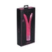 Royal Gems Dueling Queens pink V-shaped silicone vibrator in black and pink decorative packaging box