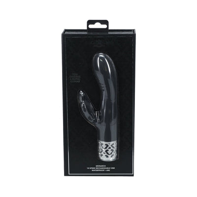 Royal Gems Monarch Silicone Rechargeable Vibrator Black - SexToy.com