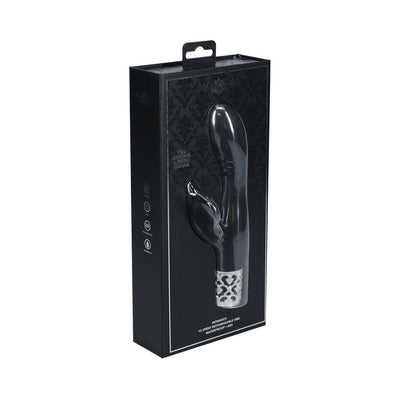 Royal Gems Monarch Silicone Rechargeable Vibrator Black - SexToy.com