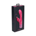 Pink Royal Gems Monarch silicone vibrator in black and pink packaging with decorative accents and clear product window.