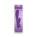 Metallic purple Royals Duchess Rabbit Vibrator in packaging with diamond pattern background and control buttons visible.