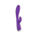 Metallic purple Royals Duchess Rabbit Vibrator with dual motors and ergonomic design on white background.