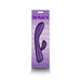 Metallic purple Royals Duchess Rabbit Vibrator in sleek packaging with diamond pattern background.