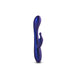 Metallic blue Royals Empress Rabbit Vibrator with ergonomic design and dual stimulation features on white background.