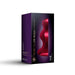 Packaging box of Ruby Glow Rosa Saddle Vibrator in deep purple with product image and branding details.