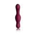 Ruby Glow Rosa Saddle Vibrator in deep burgundy with smooth, curved design and rounded ends for versatile stimulation.