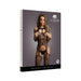 Packaging of Shots Le Desir lace suspender bodystocking with floral pattern and round neck design shown on model.