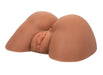 Life-size brown stroker toy with realistic textured design and soft material for enhanced pleasure.