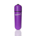 Compact purple Screaming O 4t Bullet Vibrator with smooth finish and black power button on top