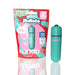 Screaming O 4T Bullet Vibrator in kiwi green with eco-friendly packaging highlighting battery and waterproof features.