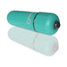 Compact turquoise Screaming O 4t Bullet Vibrator with smooth finish and black power button on reflective surface.