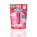 Pink Screaming O 4T Bullet Vibrator in eco-friendly compostable packaging with battery and waterproof icons visible.