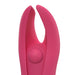 Close-up of pink Screaming O 4T Demon mini vibrator with flexible horns and central pleasure bead.