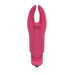 Compact pink mini vibrator with flexible dual tips and central pleasure bead, designed for targeted stimulation and waterproof use.