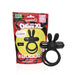Black Screaming O 4T Ohare XL wearable rabbit-style double ring with flexible ears and eco-friendly packaging.