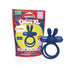 Blueberry-colored Screaming O 4T Ohare XL double ring with flexible rabbit ears and eco-friendly packaging.
