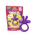 Purple Screaming O Ohare XL wearable rabbit vibe with double rings and flexible ears, shown with eco-friendly packaging.