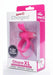 Pink Charged Ohare XL rechargeable wearable rabbit vibrator in clear retail packaging with product details.