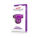 Packaging of Charged OWow rechargeable purple vibrating ring with textured design and 10 vibration modes.