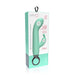 Screaming O Primo Rabbit vibrator in mint green with dual motors and ergonomic handle in retail packaging.