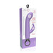 Purple Screaming O Primo Rabbit vibrator in packaging highlighting dual motors, angled head, and flexible rabbit ears with ergonomic handle ring.