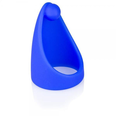 Blue silicone SlingO designed to provide comfortable support and pressure enhancement.