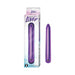 Purple slimline Nasstoys Secret Lover Classic Vibrator with 10 functions shown next to its packaging box.