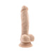 Realistic light skin tone 6-inch dildo with detailed veins and suction cup base on white background.