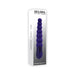 Purple silicone beaded vibrator with flexible arched design and single-button control shown with Selopa branded packaging.