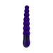 Purple silicone vibrator with a beaded, arched design and single-button control at the base.