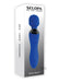 Selopa Blue Belle blue flexible wand vibrator with textured head shown on white packaging box.