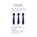 Three views of the Selopa Gumball slim purple silicone wand with round head and ergonomic handle shown on white background.