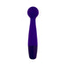 Slim purple silicone wand with rounded head and ergonomic handle for targeted vibrations.