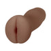 Dark brown compact stroker with realistic texture and ergonomic design for easy handling.