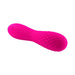 Pink silicone rechargeable vibe with quilted textured shaft and rounded tip, compact and waterproof design.
