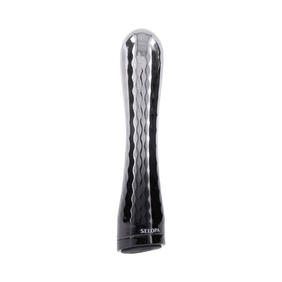 Selopa Silverado Rechargeable Vibrator Abs Plastic & Silicone Silver/black - SexToy.com