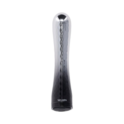 Selopa Silverado Rechargeable Vibrator Abs Plastic & Silicone Silver/black - SexToy.com