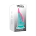 Selopa Stuck On You multicolor silicone vibrating dildo with suction base shown on product packaging box.